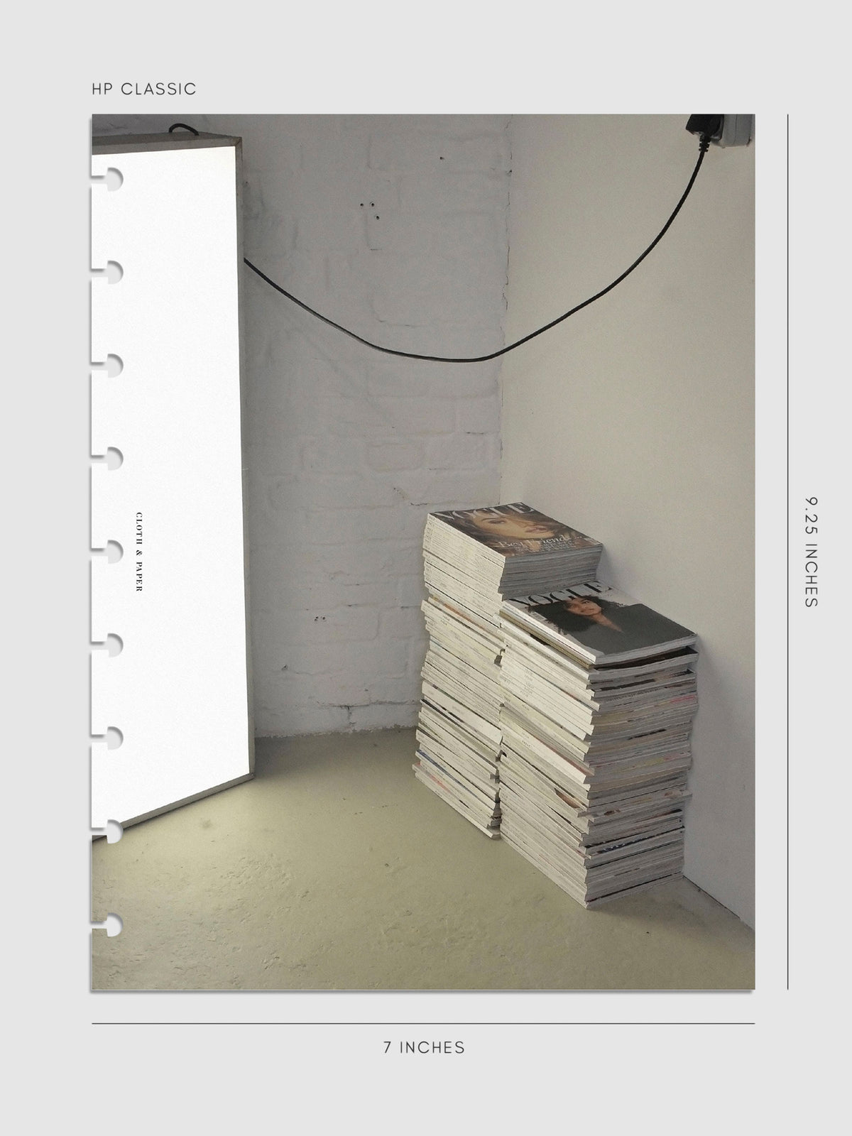 Digital mockup of dashboard in HP Classic sizing.