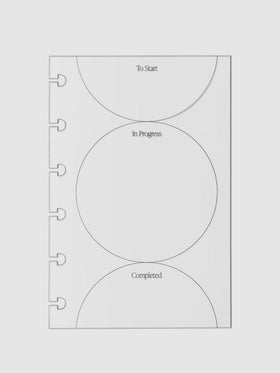 Kanban planner dashboard displayed on a neutral background. 
