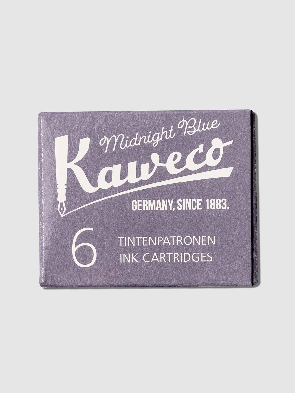 Box of refills displayed in their packaging on a neutral background. Color shown is Midnight Blue. 