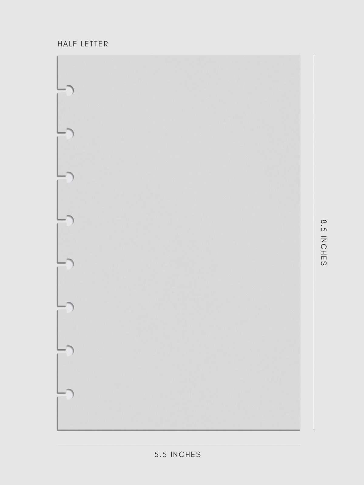 Digital mockup of insert in Half Letter. 