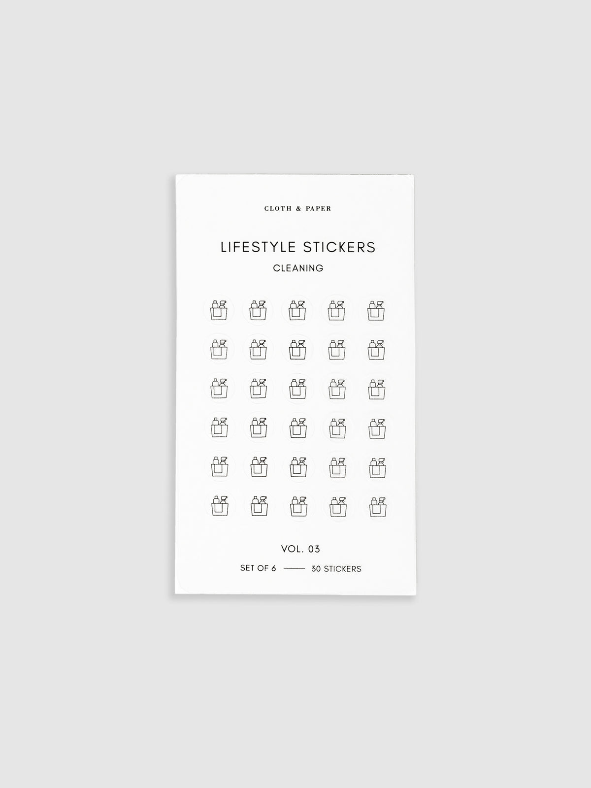 Delivery sticker sheet from Lifestyle Mini Icon Stickers displayed on a neutral background.