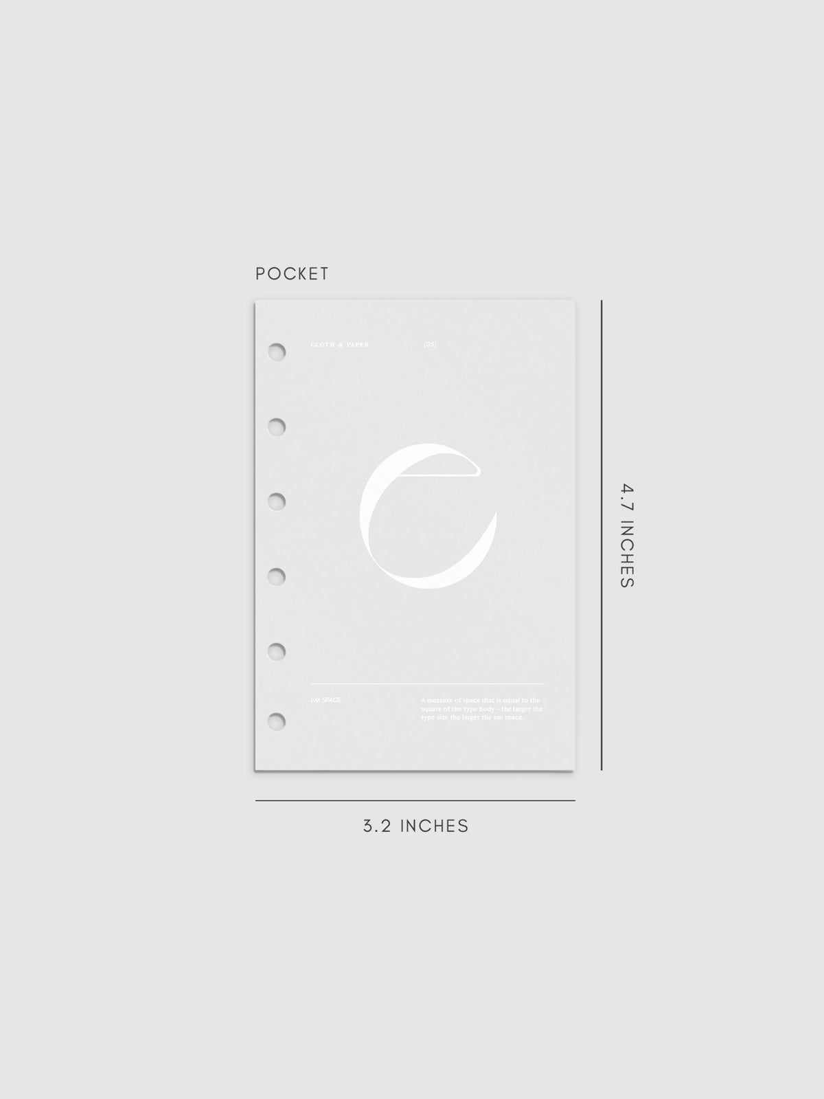 Monogram Vellum Planner Dashboard E in Pocket displayed on a neutral background. 