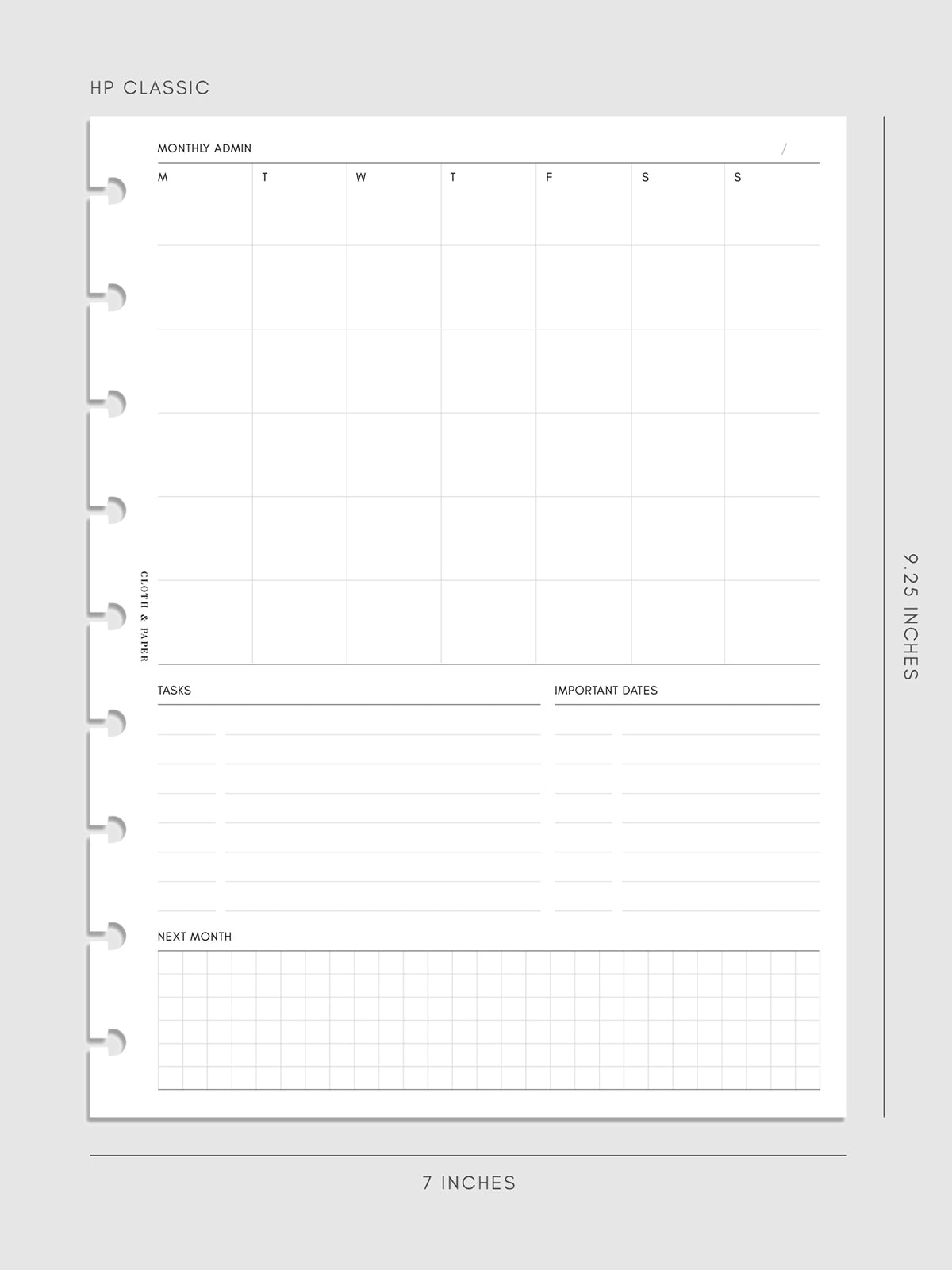 Digital mockup of inserts in HP Classic.