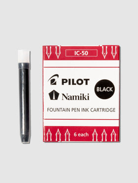 One ink cartridge displayed next to its packaging on a neutral background. Color shown is black. 