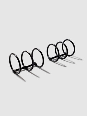 Planner Rings, Cloth and Paper. Black rings displayed on a neutral background.
