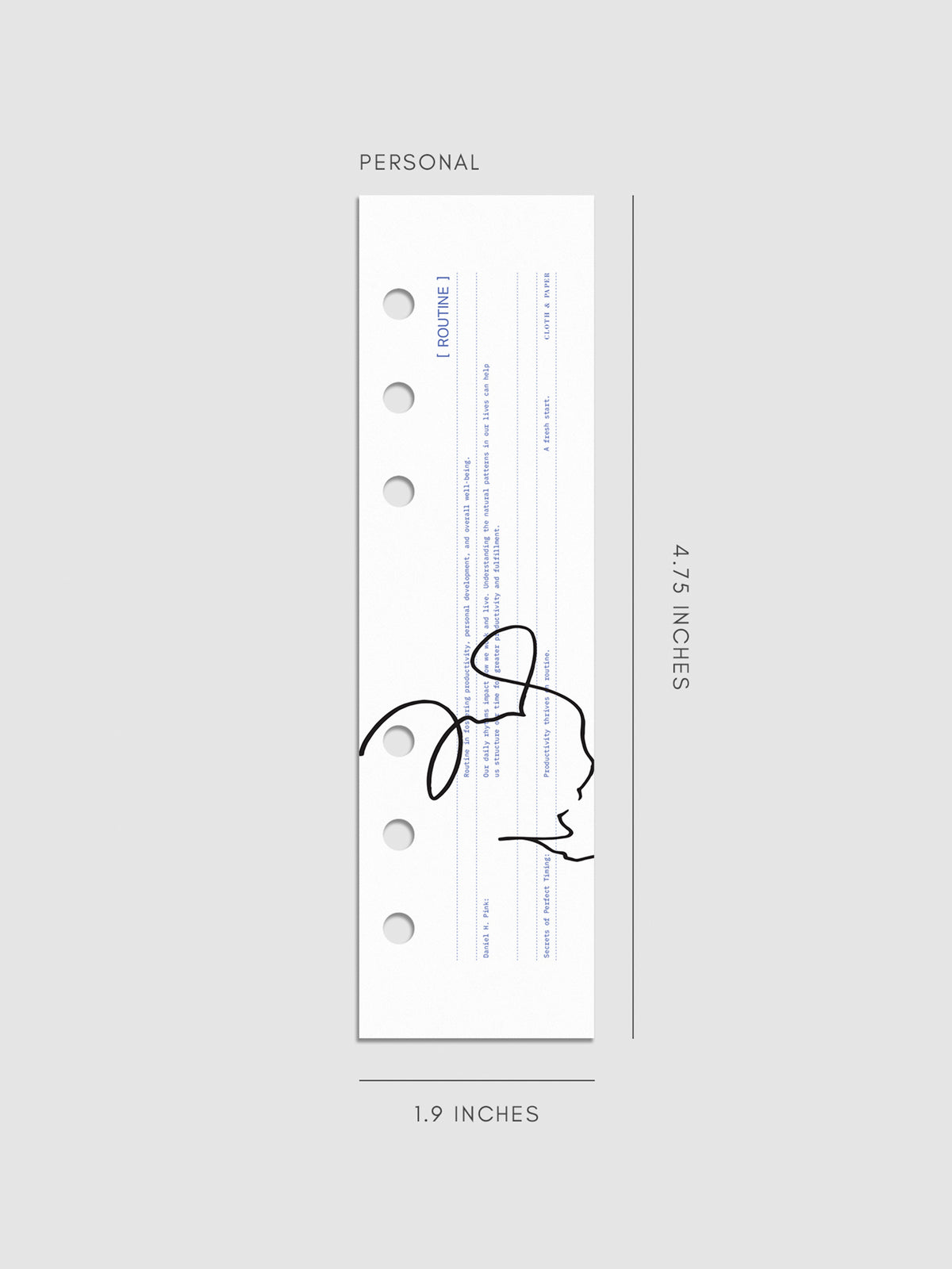 Digital mockup of dashboard displayed on a neutral background. Size shown is Personal.