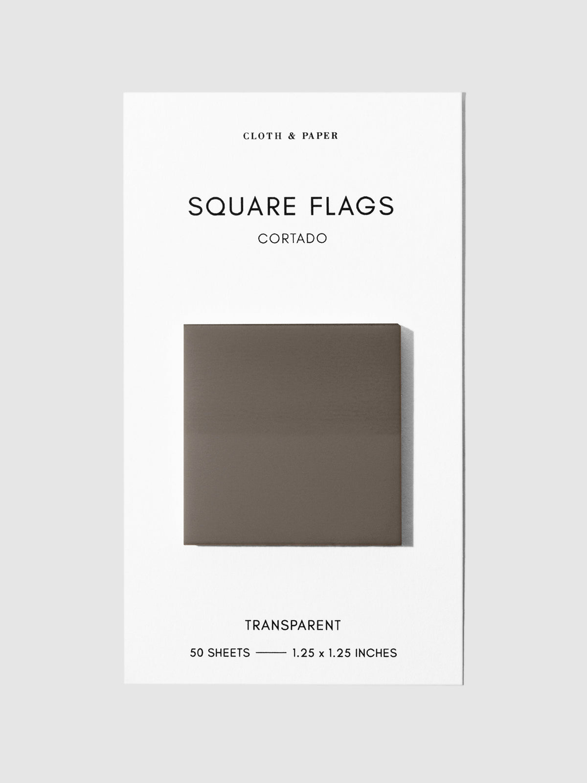 Square Page flag displayed on a neutral background. Color pictured is Cortado.
