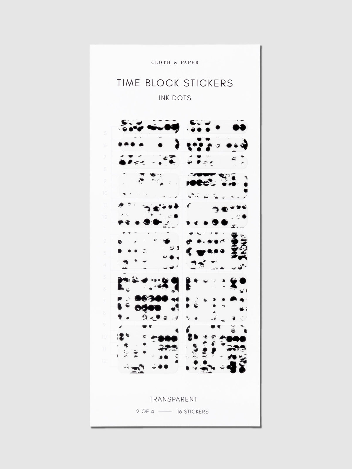 Ink Dot patterned stickers displayed on a neutral background.
