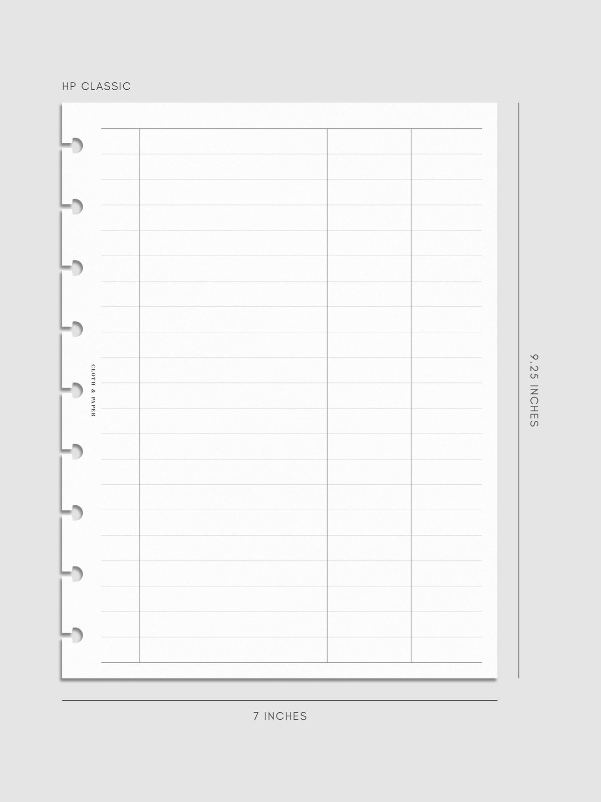 Digital mockup of insert in HP Classic