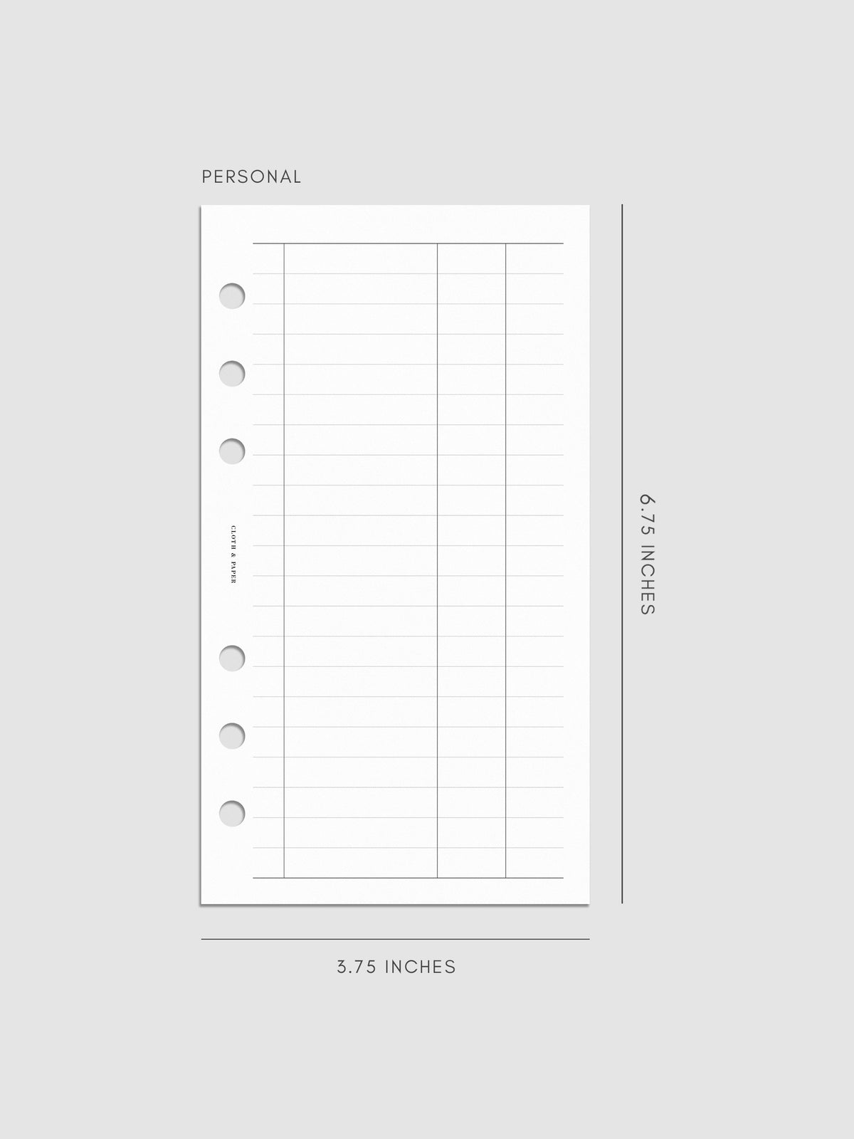 Digital mockup of insert in Personal