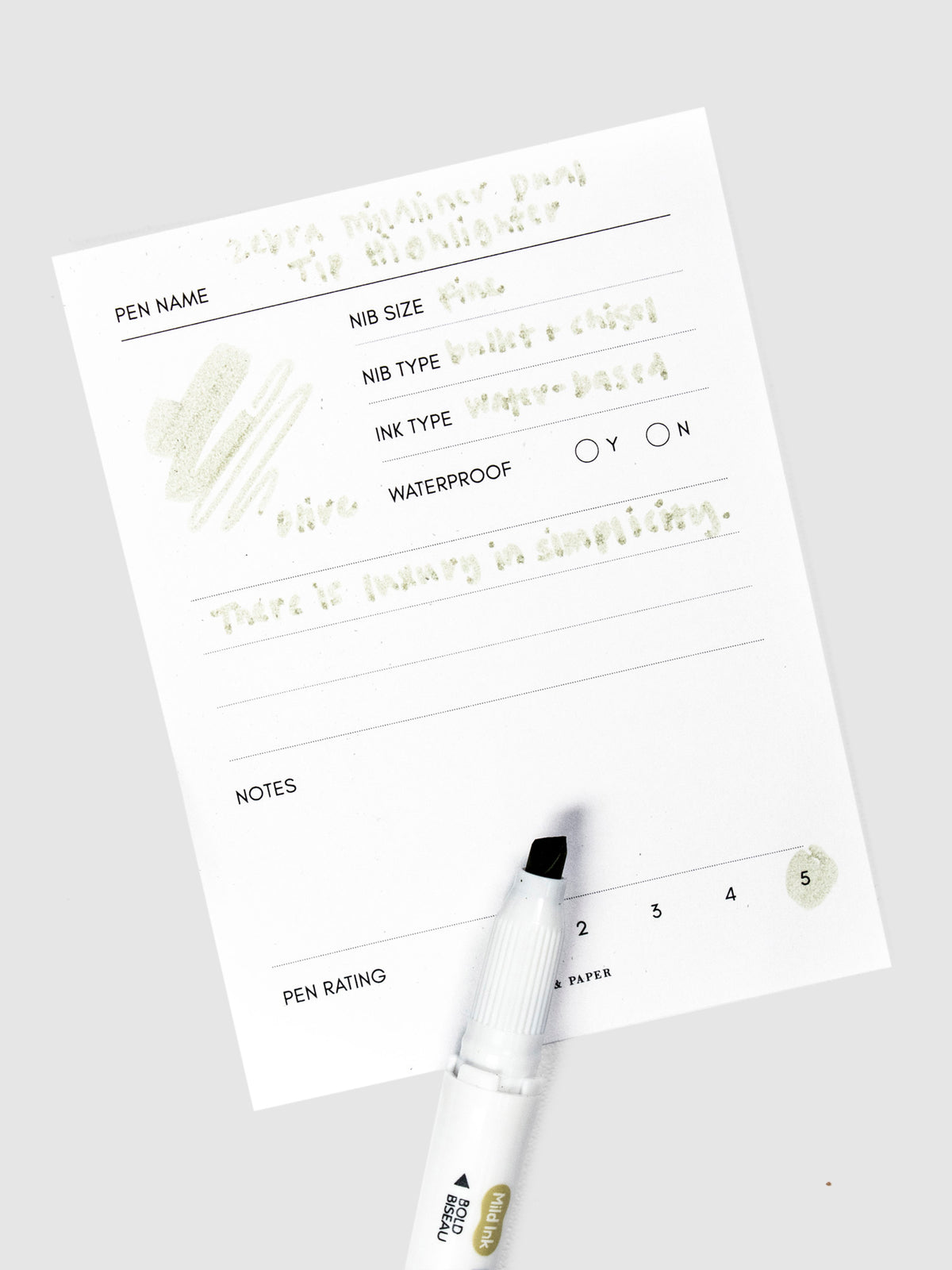 Olive Zebra Mildliner Dual Tip Highlighter